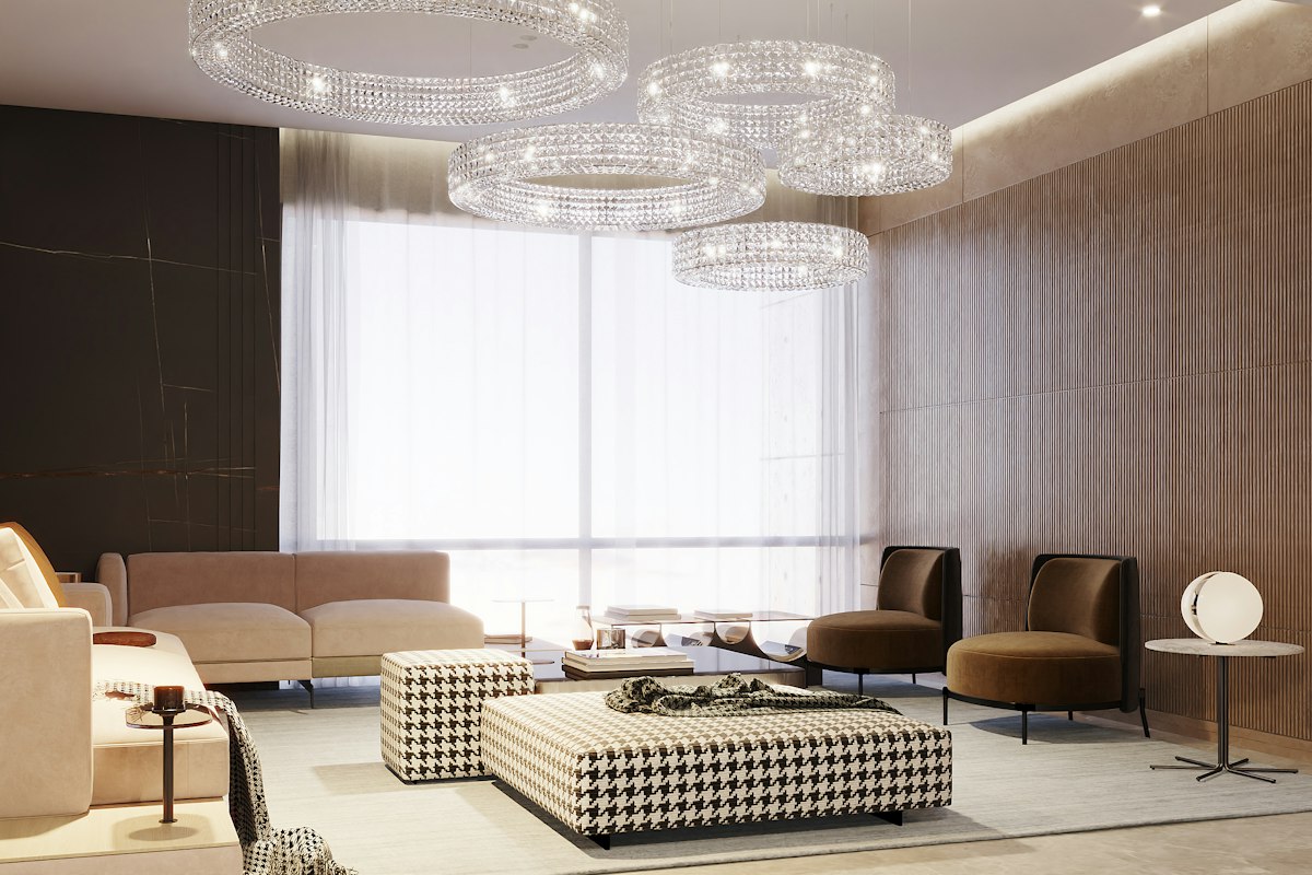 Intérieur moderne et lumineux